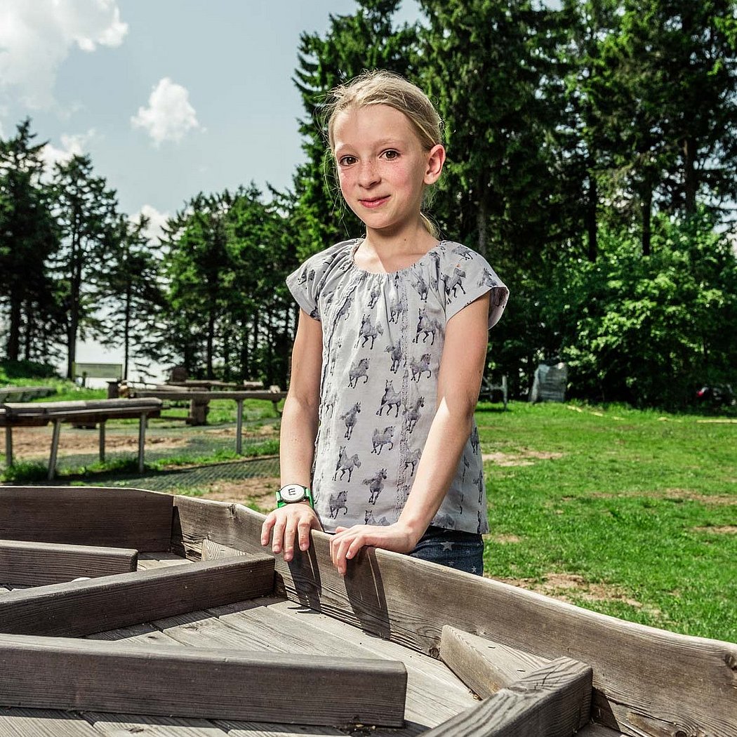 Holz-Kugelbahn Murmelbahn Inselsberg Funpark Freizeitpark Thüri